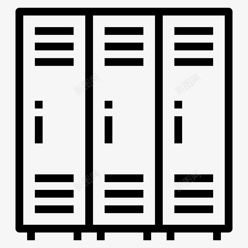 储物柜橱柜家具图标svg_新图网 https://ixintu.com 健身房 储物柜 办公室图标 家具 橱柜