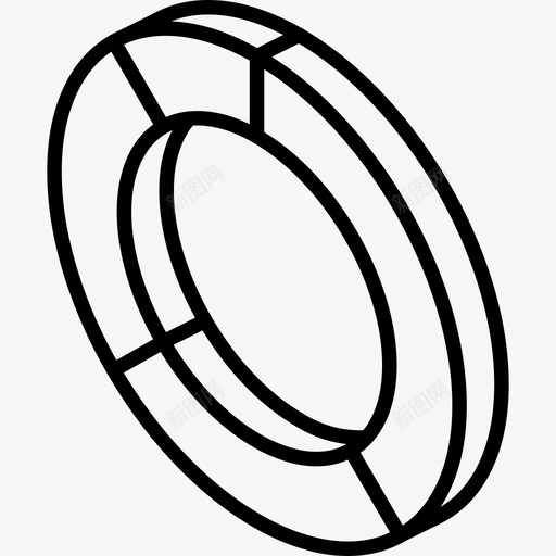 圆环图图形iso图标svg_新图网 https://ixintu.com iso 图形 圆环图 数据图iso轮廓 等轴测 饼图