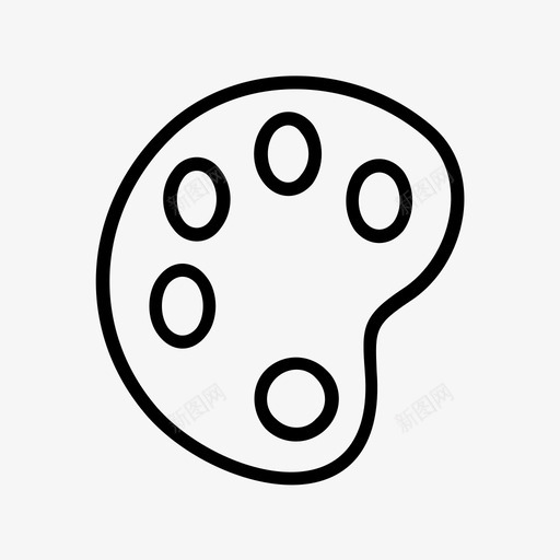 画板画笔颜色图标svg_新图网 https://ixintu.com 工具 画板 画笔 绘画 颜色