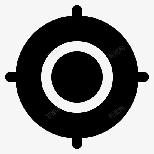 聚焦瞄准十字准线图标svg_新图网 https://ixintu.com 十字准线 基本字形4 定位 测量 瞄准 聚焦