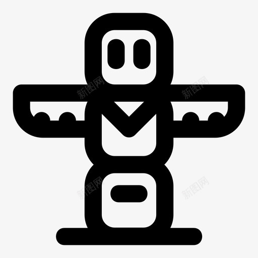 图腾动物艺术图标svg_新图网 https://ixintu.com mnml10 动物 印度 图腾 木材 艺术 雕塑