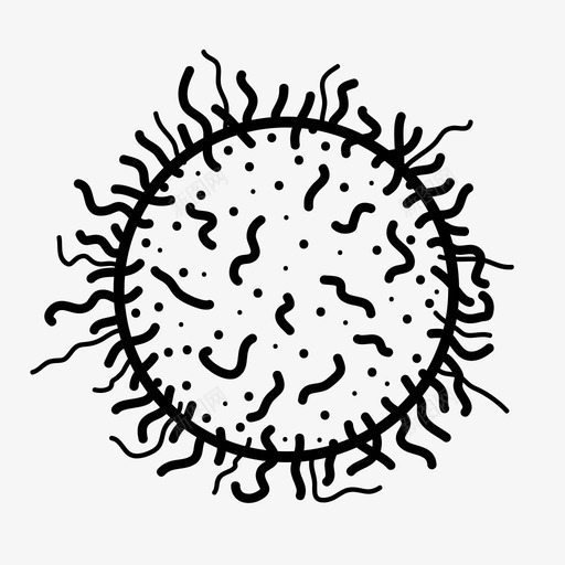 病毒艾滋病细菌图标svg_新图网 https://ixintu.com 疾病 病毒 细菌 艾滋病