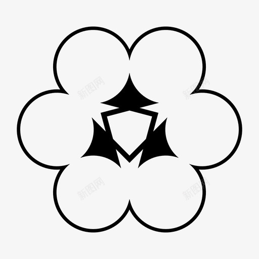 抽象的心花的心花的地方图标svg_新图网 https://ixintu.com 抽象的心 花的地方 花的心
