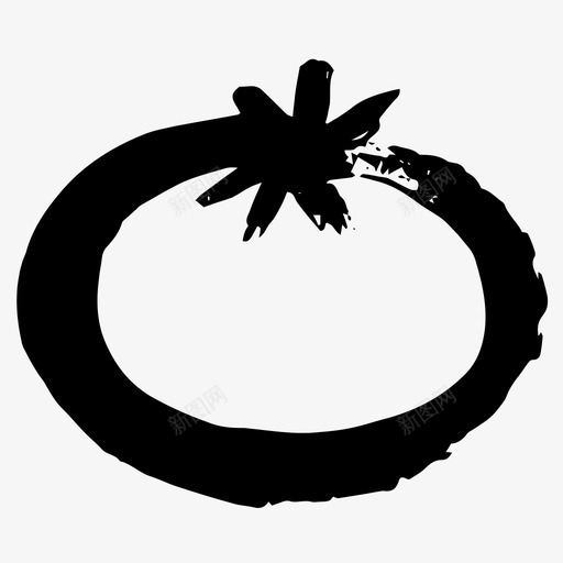 番茄水果手绘图标svg_新图网 https://ixintu.com 刷食物图标 手绘 水果 油漆 番茄 蔬菜
