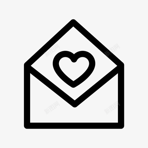 信爱留言图标svg_新图网 https://ixintu.com 便条 信 情人节 爱 留言