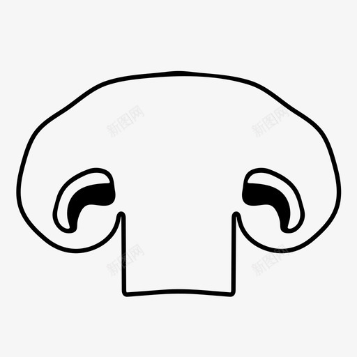 蘑菇片食物真菌图标svg_新图网 https://ixintu.com 真菌 蘑菇片 食物