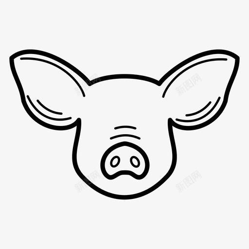 猪头肉店猪肉图标svg_新图网 https://ixintu.com 猪头 猪肉 肉店