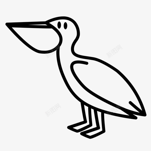 鹈鹕体水鸟图标svg_新图网 https://ixintu.com 水鸟 鹈鹕体