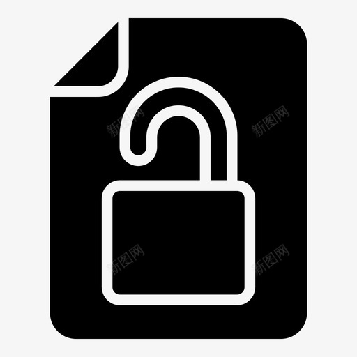 解锁文档黑色文档打开文档图标svg_新图网 https://ixintu.com 打开文档 解锁文档 黑色文档