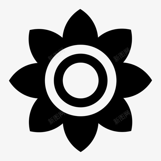 花卉装饰花花卉图标svg_新图网 https://ixintu.com 几何花 用户界面 花卉 花卉设计 装饰花