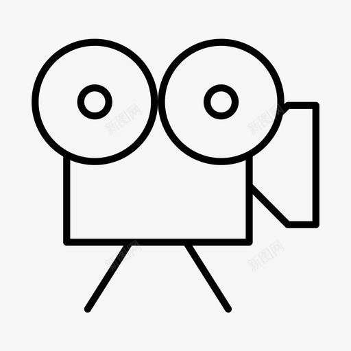 摄像机胶卷镜头图标svg_新图网 https://ixintu.com 多媒体超薄 拍摄 摄像机 电影 胶卷 镜头