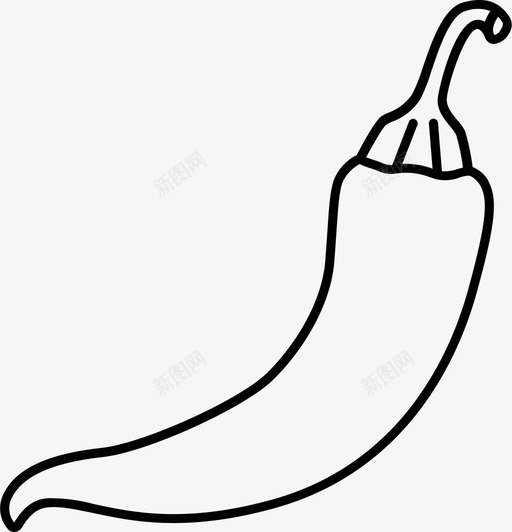 辣椒智利红辣椒图标svg_新图网 https://ixintu.com 智利 红辣椒 辣椒 香料提纲