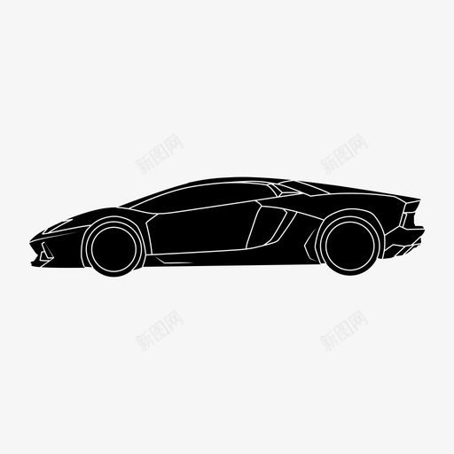兰博基尼aventadors汽车跑车图标svg_新图网 https://ixintu.com 兰博基尼aventadors 汽车 超级汽车 跑车