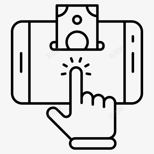 按点击付费商务金融图标svg_新图网 https://ixintu.com 商务 商务和金融卷2 工作 按点击付费 移动金融 金融