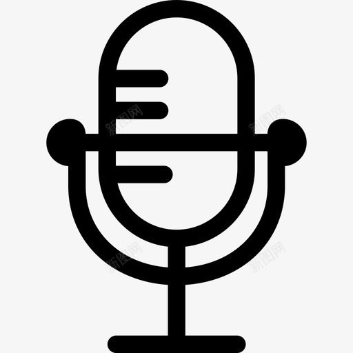 带支架技术扩音器和线性话筒的话筒图标svg_新图网 https://ixintu.com 带支架 扩音器和线性话筒的话筒 技术