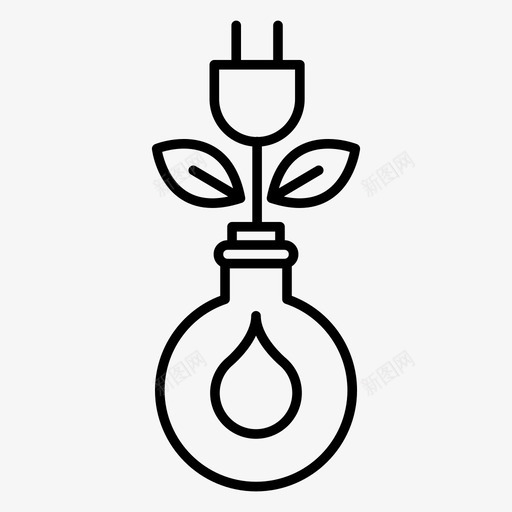绿色能源生态自然图标svg_新图网 https://ixintu.com 生态 电力 绿色能源 自然