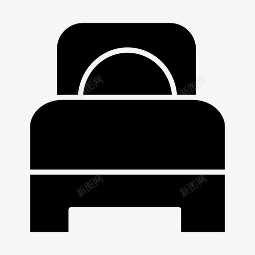床卧室舒适图标svg_新图网 https://ixintu.com 假日 卧室 家具 床 舒适