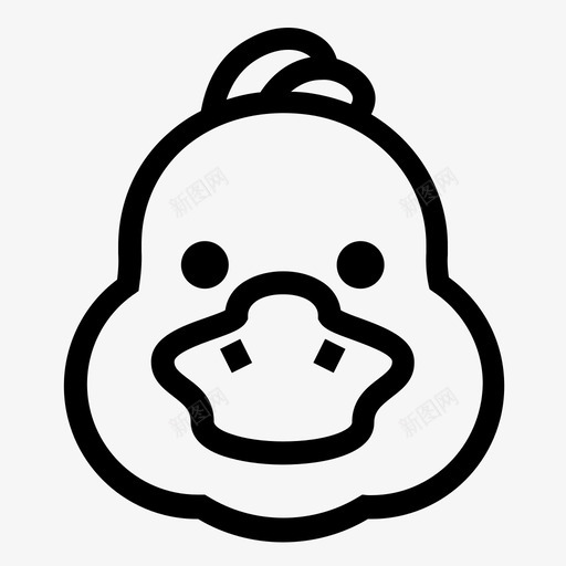 小鸭脸丑小鸭小鸭图标svg_新图网 https://ixintu.com 丑小鸭 小鸭 小鸭脸
