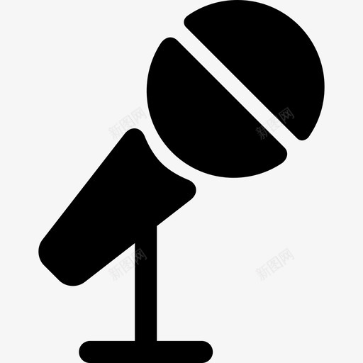 麦克风配有支架技术扩音器和麦克风图标svg_新图网 https://ixintu.com 扩音器和麦克风 技术 麦克风配有支架