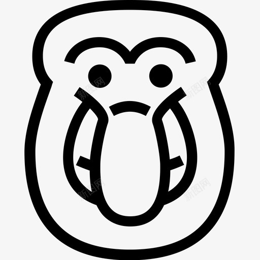 长鼻猴图标svg_新图网 https://ixintu.com 长鼻猴