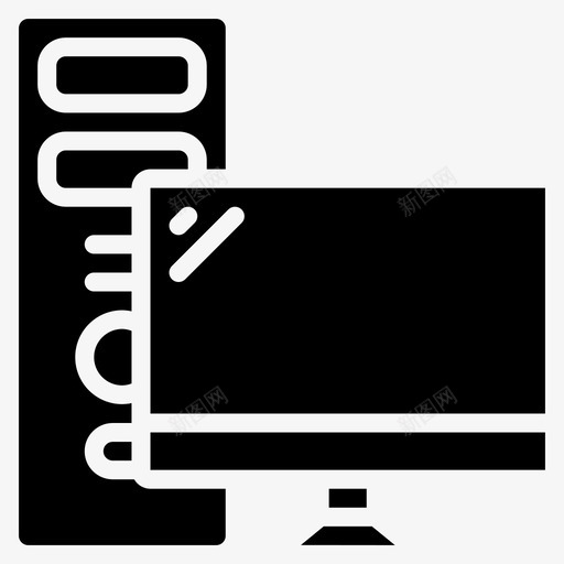 台式机家用电器电脑图标svg_新图网 https://ixintu.com 台式机 家用电器 电脑