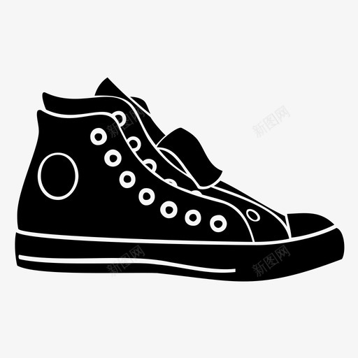 鞋子全明星匡威图标svg_新图网 https://ixintu.com 全明星 匡威 时尚 踢腿 运动鞋 鞋子