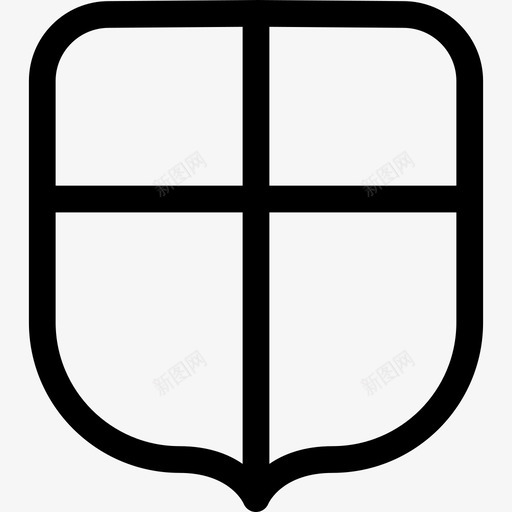 带十字安全防护罩的方形防护罩图标svg_新图网 https://ixintu.com 保护罩 安全 带十字 防护罩的方形防护罩