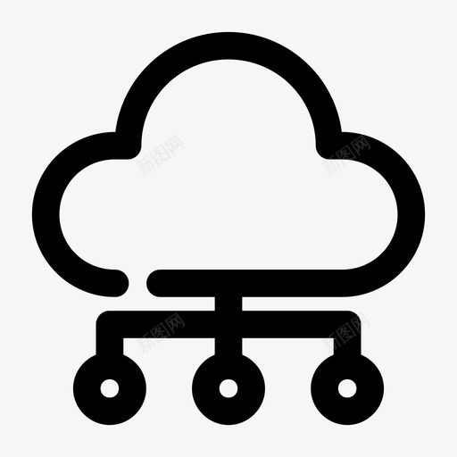 云分发客户端internet图标svg_新图网 https://ixintu.com internet 云分发 客户端 服务器 网络