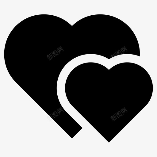 双心庆典活动图标svg_新图网 https://ixintu.com 双心 婚礼 婚礼和爱情 庆典 活动 派对 爱情