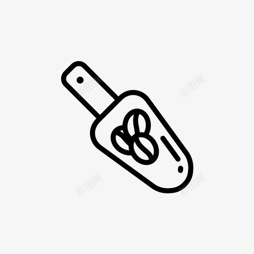 一勺咖啡咖啡豆咖啡休息图标svg_新图网 https://ixintu.com 一勺咖啡 咖啡休息 咖啡豆