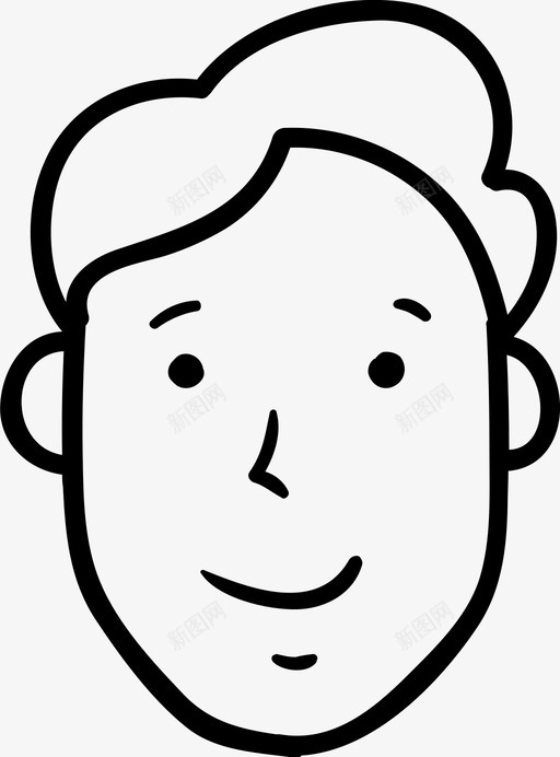 面对男人头友善图标svg_新图网 https://ixintu.com 友善 头 微笑 男人的脸 面对男人