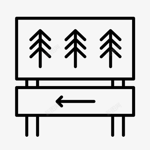 森林公路旅行观光图标svg_新图网 https://ixintu.com 公路旅行 度假 旅游 森林 观光