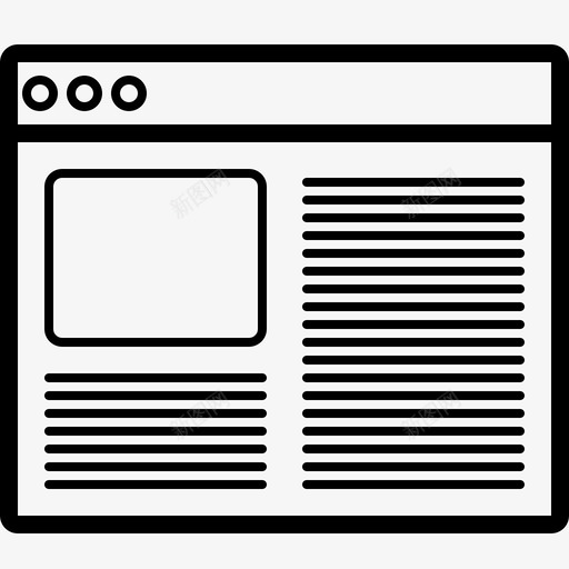 线框布局图标svg_新图网 https://ixintu.com 布局 浏览器 用户体验 线框 网站 网页 设计