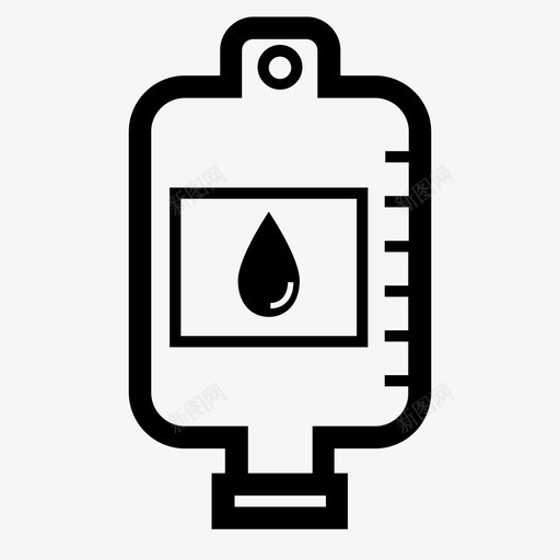 血袋输血静脉输液袋图标svg_新图网 https://ixintu.com 生理盐水 药品 血袋 输血 静脉输液袋