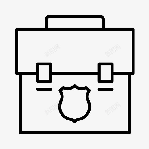 警察公文包侦探图标svg_新图网 https://ixintu.com 侦探 公文包 警官 警察