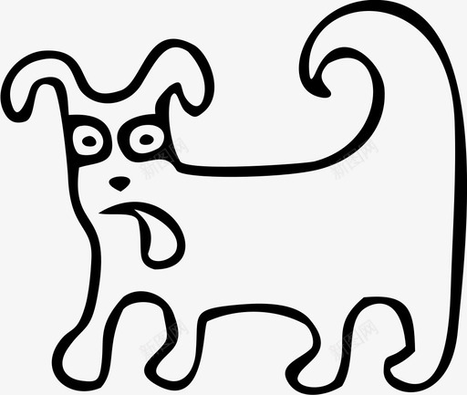 狗动物手绘图标svg_新图网 https://ixintu.com 动物 手绘 狗