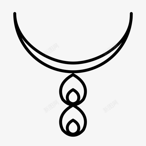 采购产品项链配件时尚图标svg_新图网 https://ixintu.com 吊坠 女式时装 时尚 珠宝 配件 采购产品项链