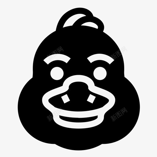 小鸭脸丑小鸭小鸭图标svg_新图网 https://ixintu.com 丑小鸭 小鸭 小鸭脸