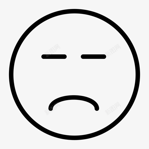 生气沮丧表情图标svg_新图网 https://ixintu.com 不安 沮丧 生气 脸 表情