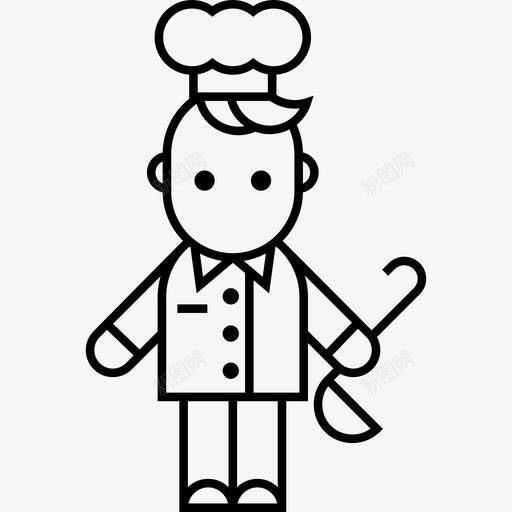 厨师食物有趣的工人图标svg_新图网 https://ixintu.com 厨师 有趣的工人 食物