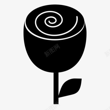 玫瑰鲜花礼物图标图标