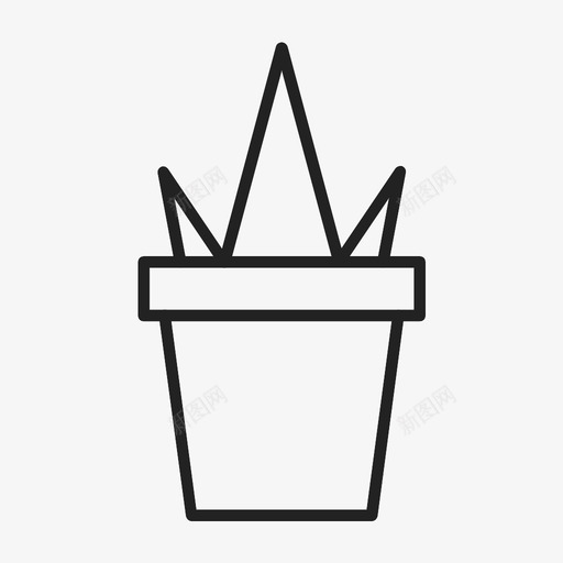 植物花盆多汁图标svg_新图网 https://ixintu.com 多汁 植物 花盆