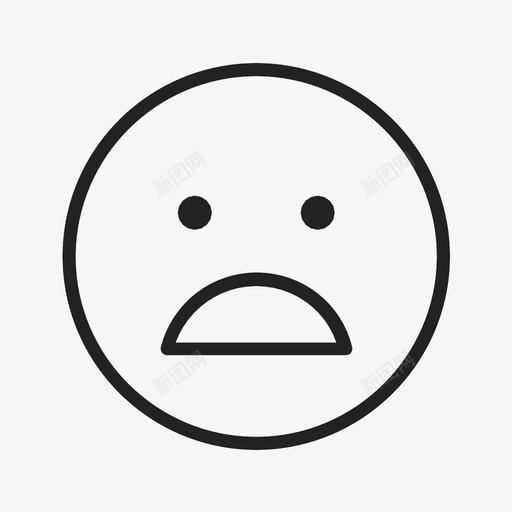 惊讶表情悲伤图标svg_新图网 https://ixintu.com 悲伤 惊讶 表情