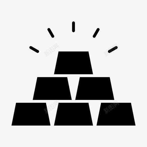 黄金银行商业图标svg_新图网 https://ixintu.com 商业 金条 银行 银行铭文 黄金