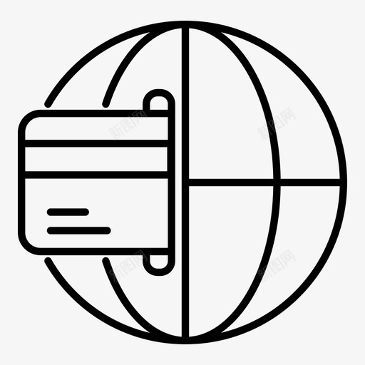 全球交易卡钱图标svg_新图网 https://ixintu.com 全球业务 全球交易 卡 支付 钱