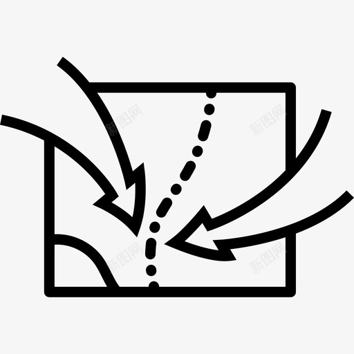 战术地图军事基地直线图标svg_新图网 https://ixintu.com 军事基地 战术地图 直线