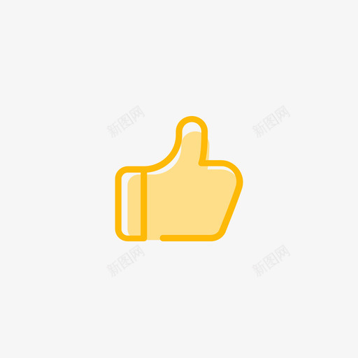 点赞_金色svg_新图网 https://ixintu.com 点赞_金色