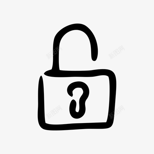 挂锁访问锁定图标svg_新图网 https://ixintu.com 密码 挂锁 访问 锁定