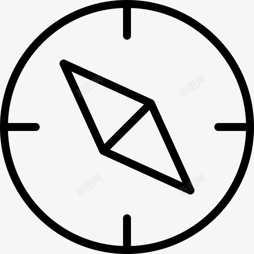 指南针方向探索图标svg_新图网 https://ixintu.com 定向 导航 户外露营 指南针 探索 方向 磁性
