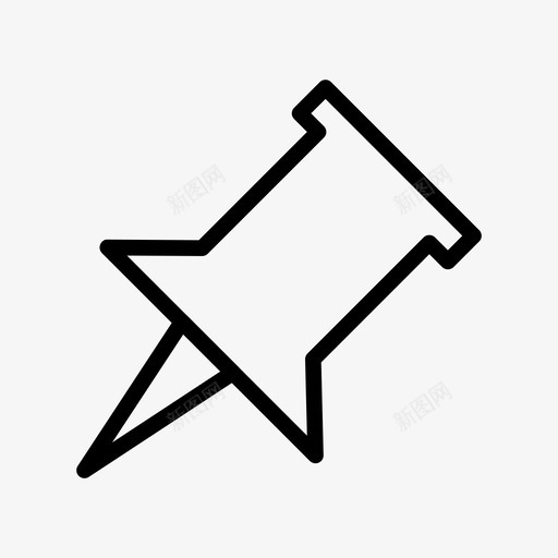 图钉附加剪辑图标svg_新图网 https://ixintu.com 业务线图标第11卷 剪辑 发展 图钉 引脚 附加